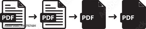 PDF file conversion process in black and white