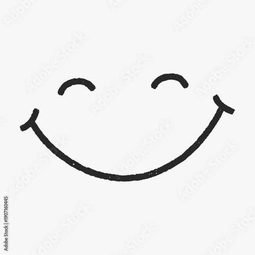 The word smile is written on a white background.