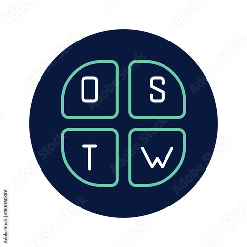 Swot Analysis vector, pixel perfect, illustrator file 
