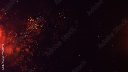 Foto Abstract fire background of hot fire particles with smoke and haze