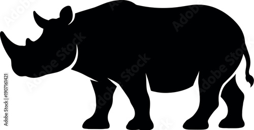  big black javan rhino vector image