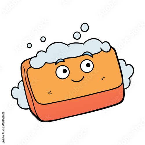 A gentle swirl of soap foam glistens with tiny bubbles, soft and airy, capturing the essence of cleanliness, freshness, and playful, sparkling delight.
