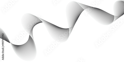 abstract gradient wave Futuristic gray white abstract background. geometric flowing web smoke sound music digital blend curve line texture backgound.