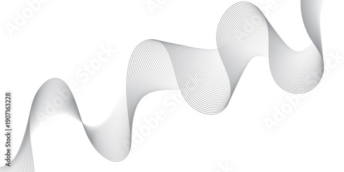 abstract gradient wave Futuristic gray white abstract background. geometric flowing web smoke sound music digital blend curve line texture backgound.