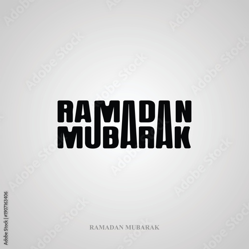 Ramadan Mubarak English Typography 