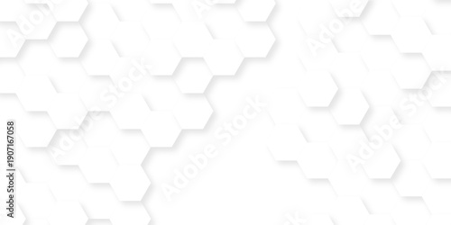 White paper texture abstract grid tile seamless hexagon wall creative metal business wallpaper texture background.