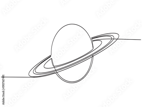 Saturn planet with rings in space