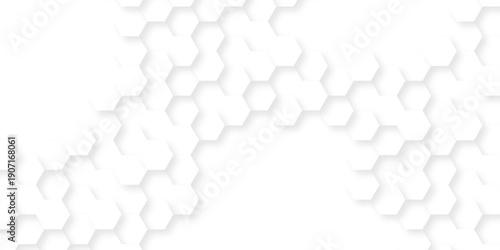 White paper texture abstract grid tile seamless hexagon wall creative metal business wallpaper texture background.