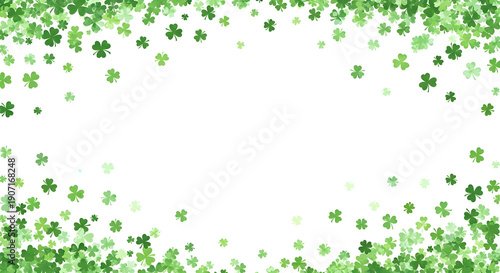 St patrick's day shamrock green border template for celebrations