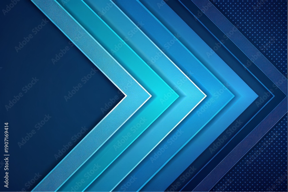 Obraz premium Modern blue chevron design with sleek lines and gradient effect