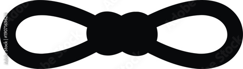 Black silhouette of a simple figureeight knot