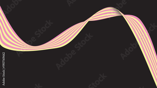Abstract neon light wave glow dynamic motion curve pink blue gradient modern background minimalist design