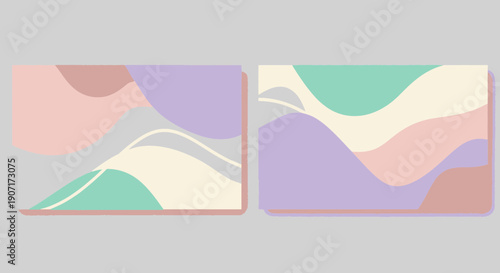 Abstract Artistic Shapes in Pastel Colors.