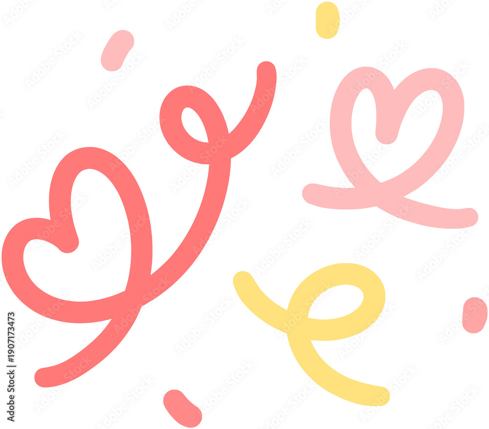 Obraz premium 하트 컨페티