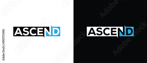 ascend logo design wordmark, typography font text vector
