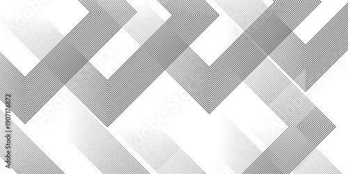 Geometric diagonal oblique vector curve gradient black and white graphic stripe line. Repeated fine diagonal lines Thin slash line stripes diagonal vector elegant background