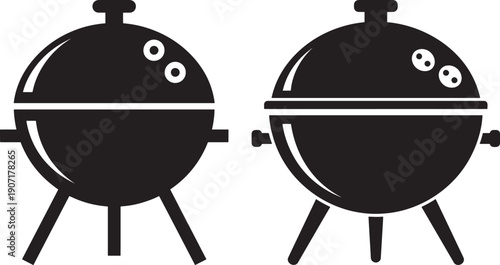 Barbecue silhouette illustration of cooking appliance