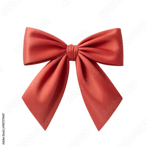 red bow isolated on white background