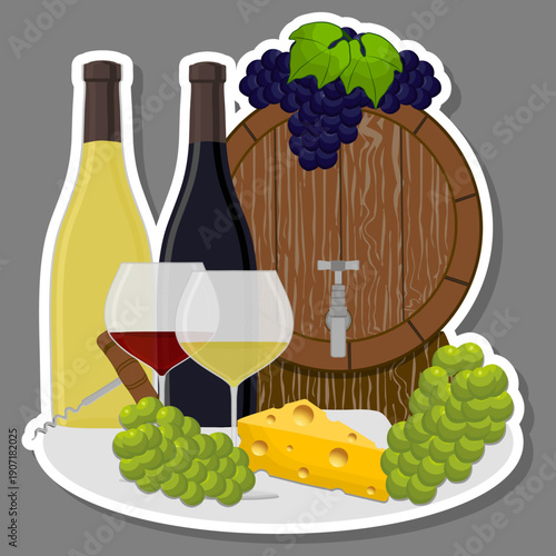 Various sweet tasty natural wine