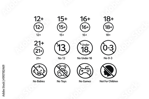 Age restriction symbols: guidelines for content suitability across various age groups