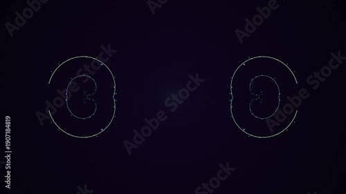 abstract background with glowing numbers