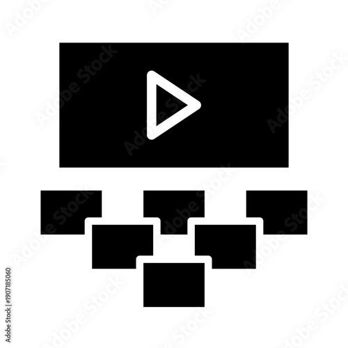 Cinema vector icon. movie illustration symbol. film sign or logo.