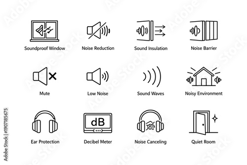 Acoustic solutions for noise reduction and soundproofing illustration