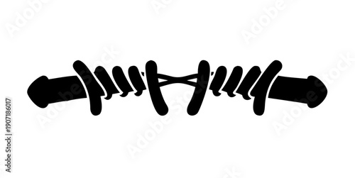 football laces vector silhouette American football sports laces vector outline silhouette college .vector icon