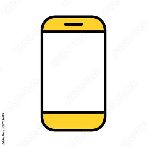 Cuadro en lienzo Screen of Smart phone on isolated background