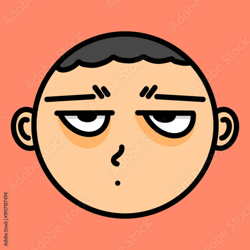 vector illustration of a face