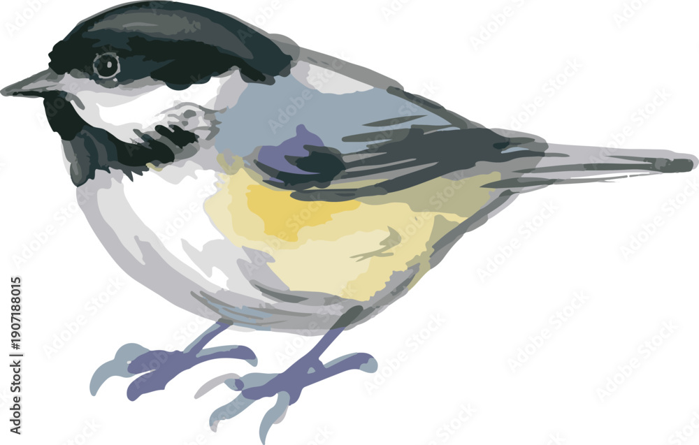 Naklejka premium bird on a branch