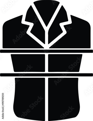 silhouette jacket apparel clothing formal wear business professional fashion vector design