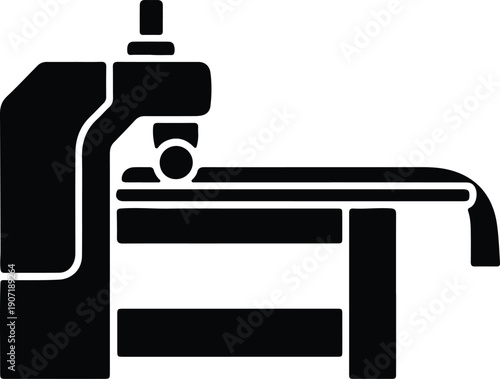 silhouette medical machine for patient examination vector design