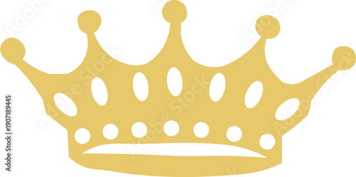 Golden Crown With Stars Isolated Design Vector.eps