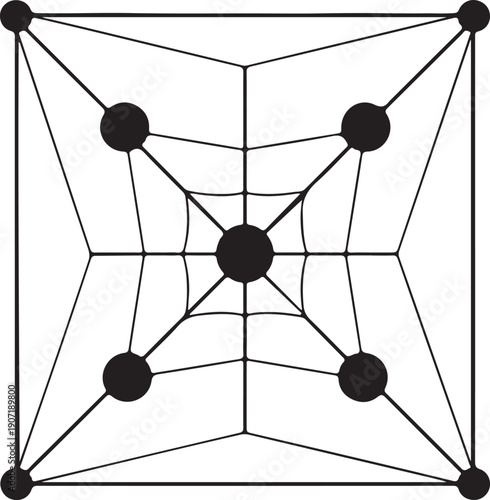 Black cast iron skillet isolated on transparent background