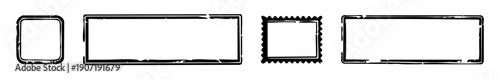 Grunge rubber stamp frames vector set