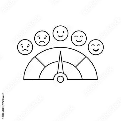 Emotional Spectrum Symbol – Clean Line Mood Range and Emotion Tracking Icon