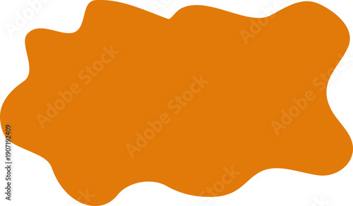 Wavy organic blob with dynamic fluid motion and irregular silhouette. Abstract modern frame for creative design.