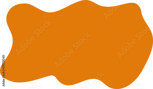 Abstract organic form with liquid curves and dynamic wave edges. Creative blob element for contemporary design.