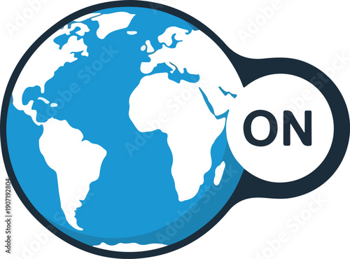 Earth Power Switch On Global Energy and Sustainability Concept Illustration