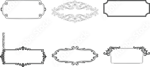 Ancient scroll and banner frame pack for historical document design