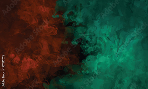 Mysterious abstract cloudscape filled with flowing smoke patterns