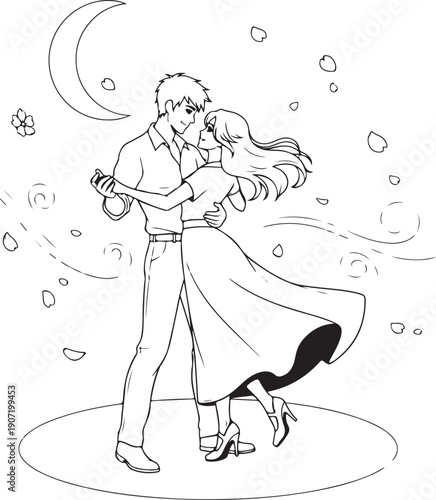 Couple in Bathrobe Sharing Secret Whisper Art