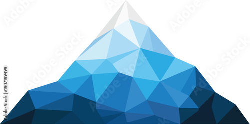 Low Poly Mountain Landscape Vector Illustration Nature and Adventure Design