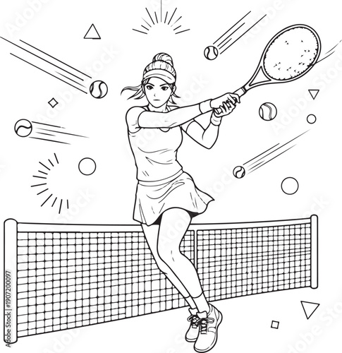 Anime Geologist with Magnifying Glass and Crystal