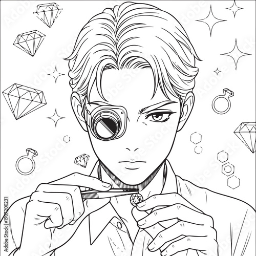 Female Anime Potter Shaping Clay Vase Art