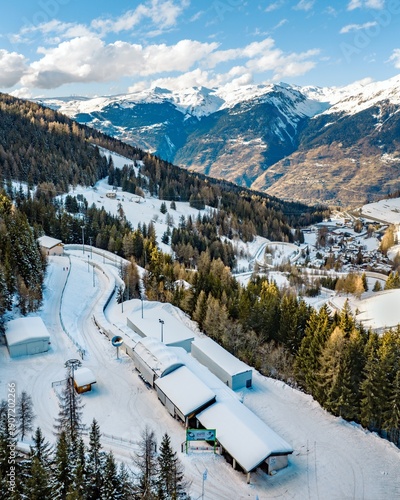 Scenic Alpine Bobsleigh Track in La Plagne