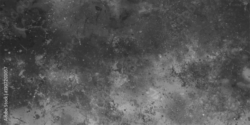 Aged dark grey textured concrete wall backdrop with a rough vintage grunge stone pattern and old dirty paper material surface for a blank black and white design