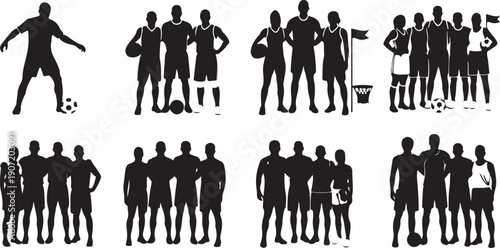 Diverse group of people engaged in various activities and sports