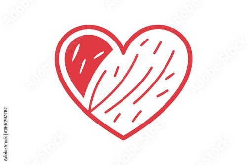 Love and valentine heard icon